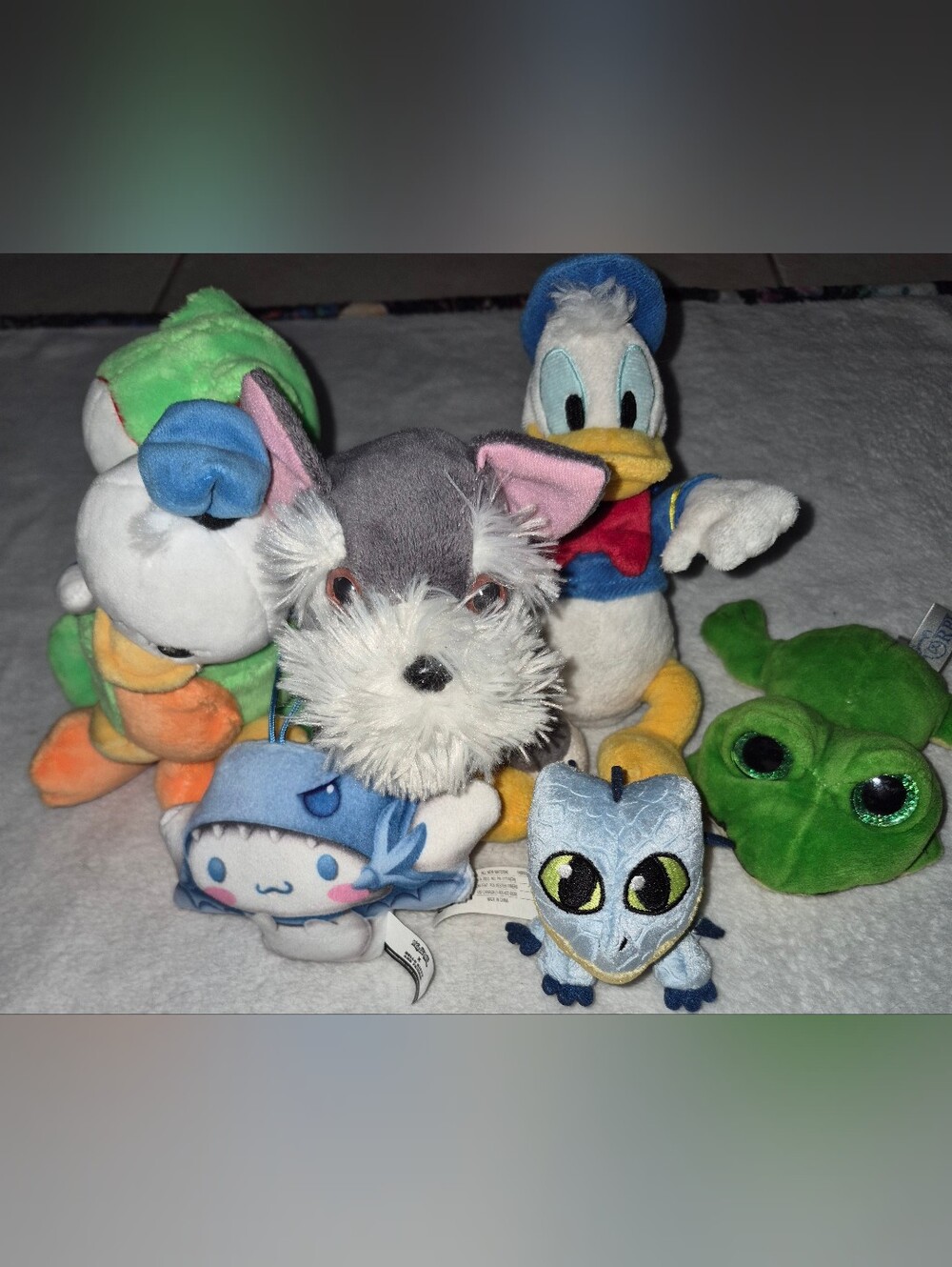 Cute Stuffed Animal Bundle (7pc) - Disney, Sanrio, Wild Republic Frog Lot